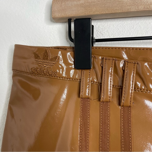Adidas X Ivy Park Brown Latex Faux Leather Pants Yeezy Beyoncé Size XL NWT - Picture 9 of 16